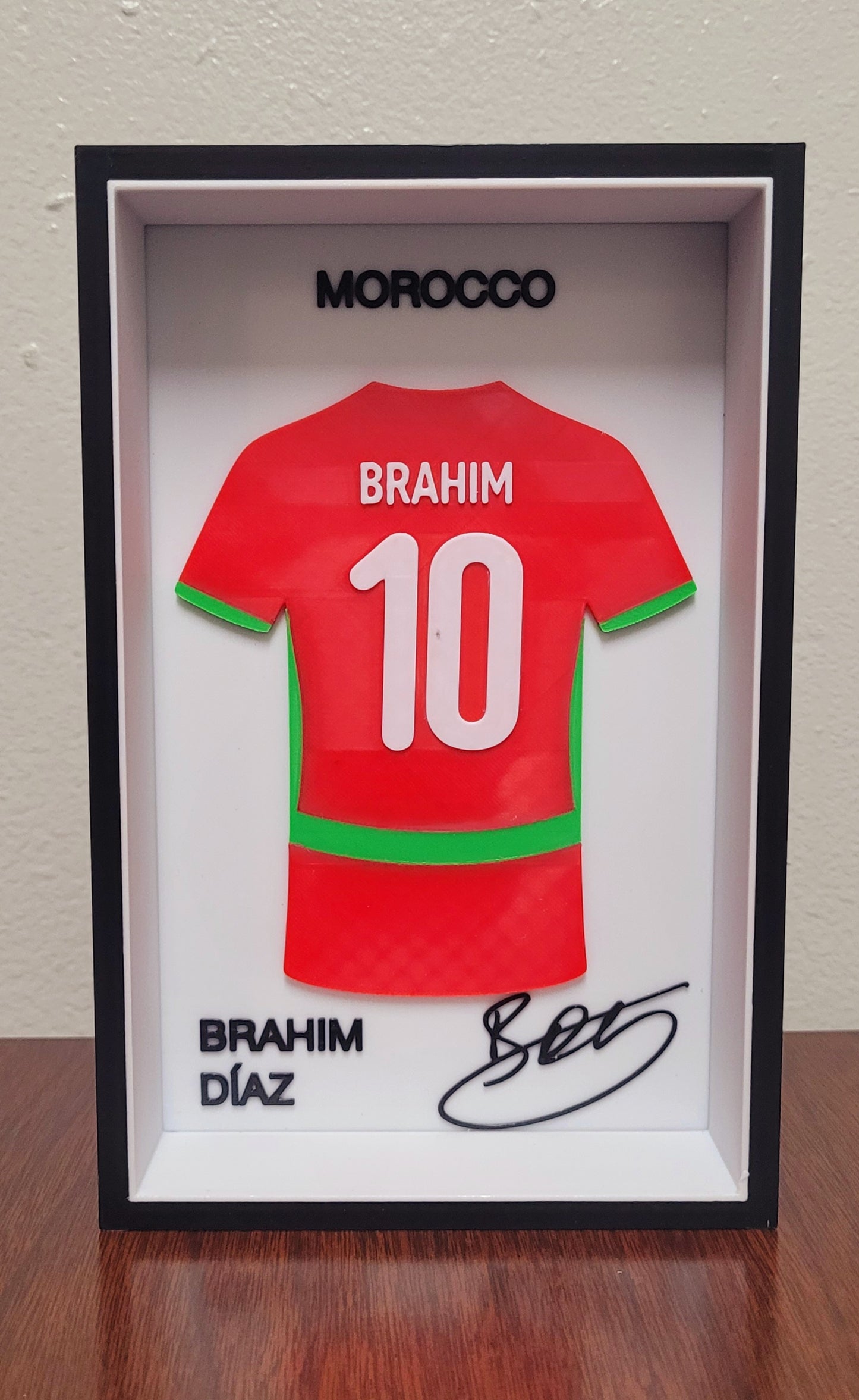 Brahim Diaz Framed Morocco Jersey