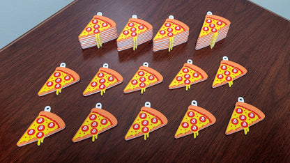 Custom Bitcoin Pizza Keychain