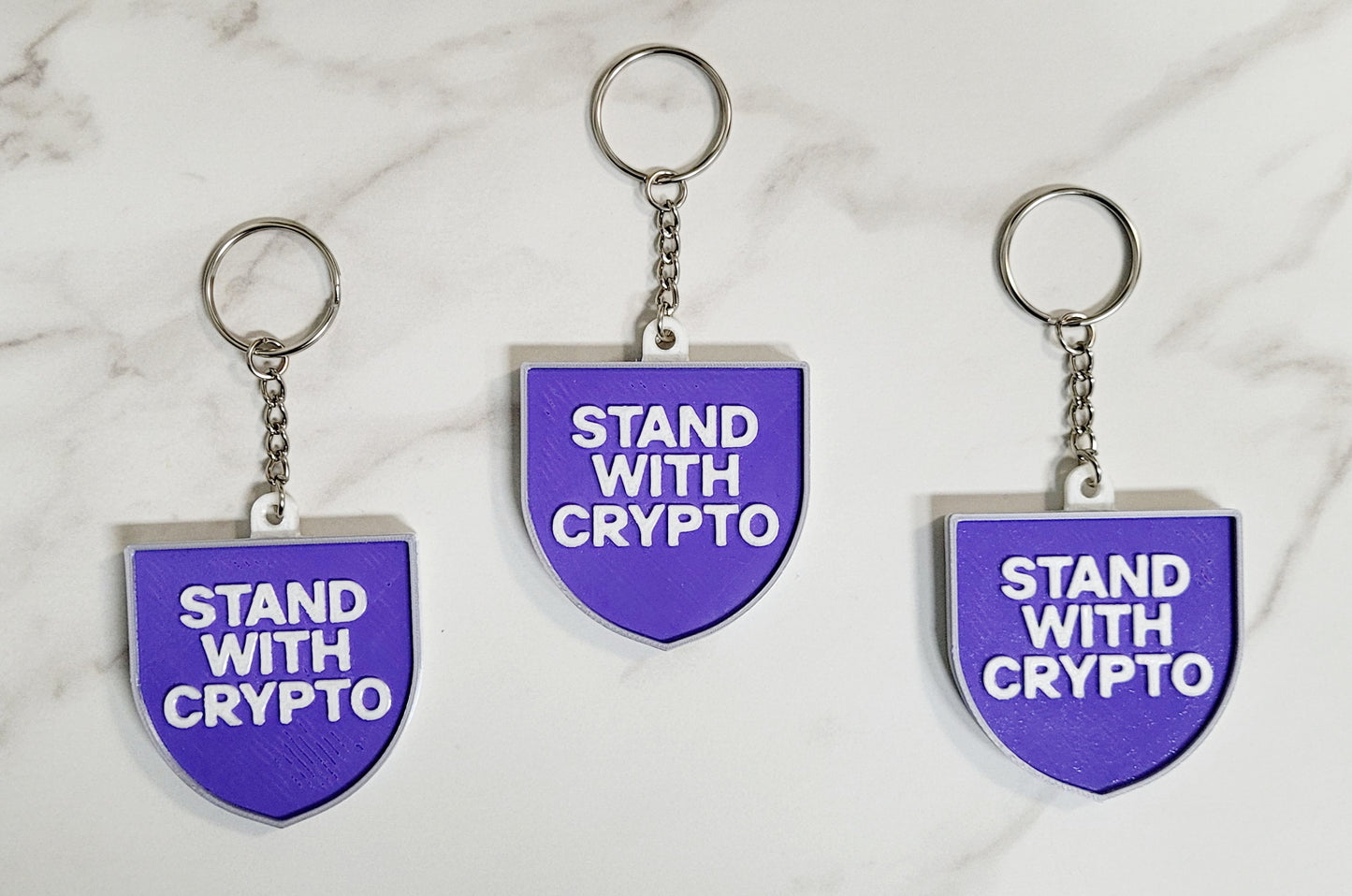 Stand With Crypto Keychains