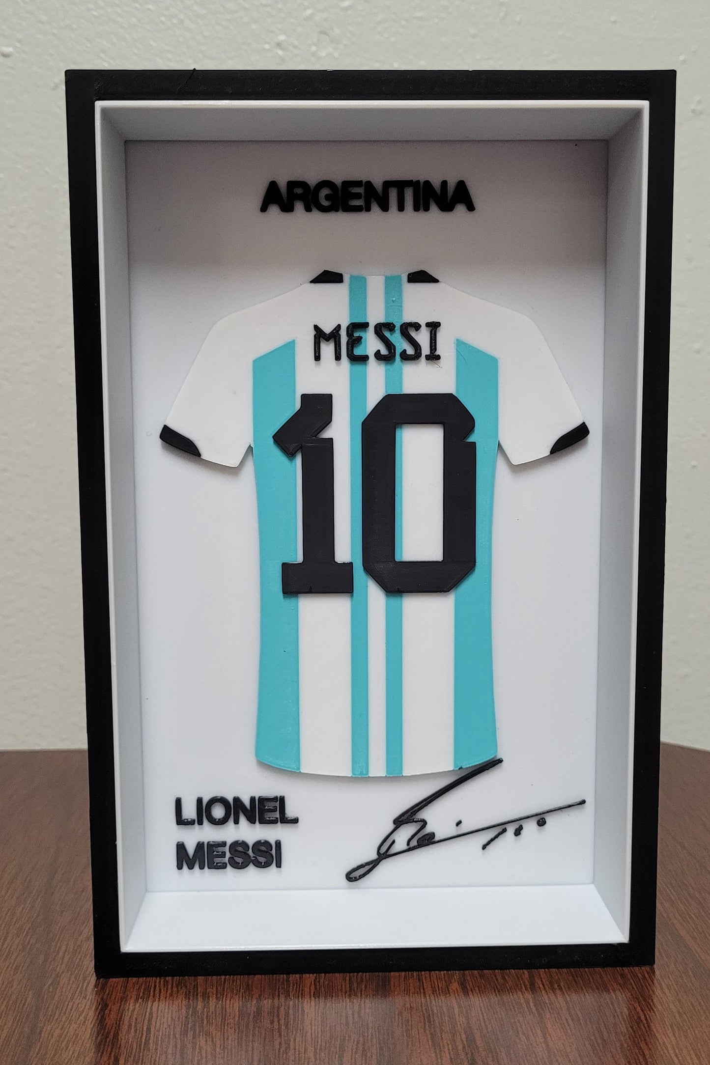 Lionel Messi Framed Argentina Jersey