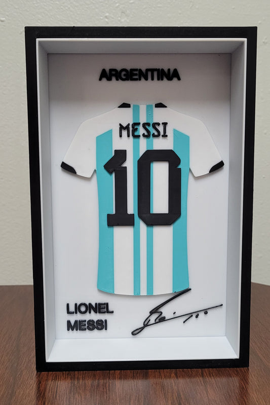 Lionel Messi Framed Argentina Jersey