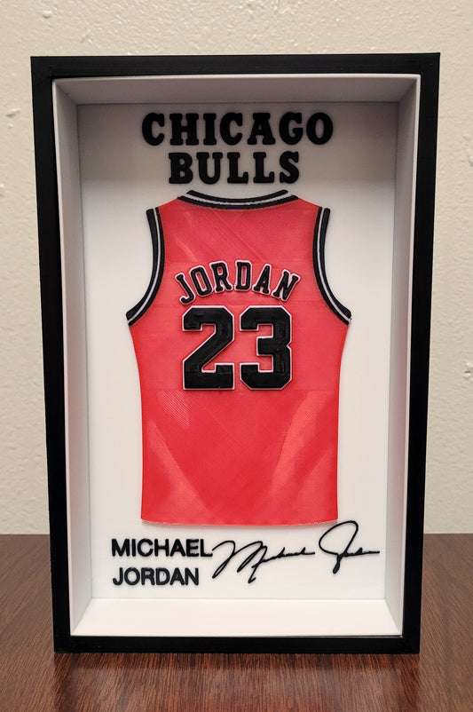 Micheal Jordan - Framed Bulls Jersey